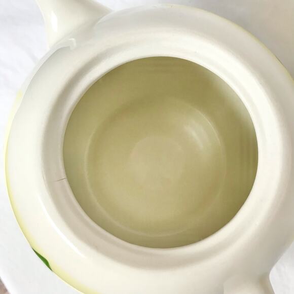 VTG Hartstone Birdhouse Yellow Spring Birds 1989 Ceramic Teapot With Lid USA - Picture 7 of 11